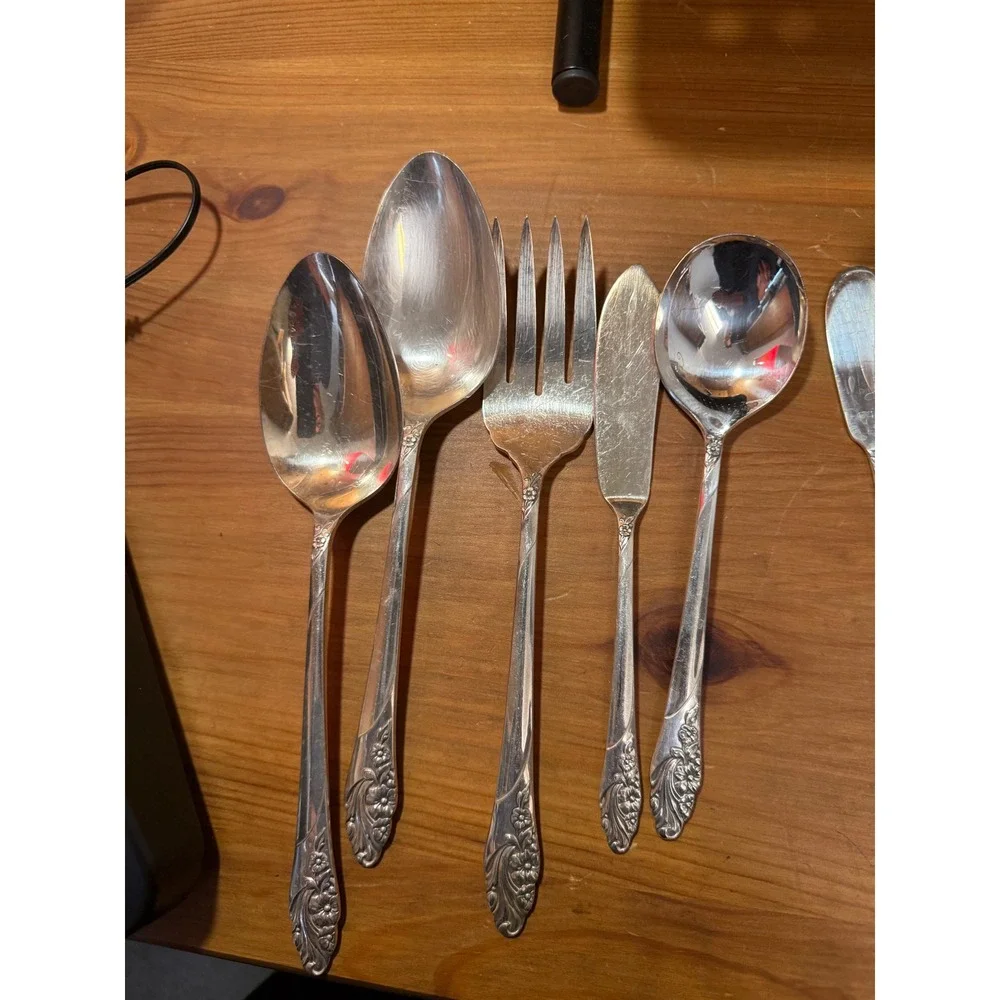Community Evening Star Silverplate Flatware Set 52 Pc Service for 8 - Picture 6 of 6